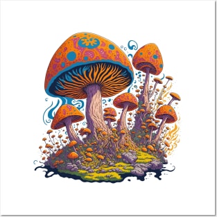 Magic Mushrooms - Colorful Posters and Art